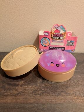 BRAND NEW RARE PURPLE HOLOGRAPHIC DUMPLING from Crazy Fun Mystery Squish